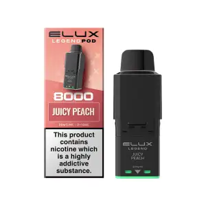 Juicy Peach Elux Legend 8000 Prefilled Pod